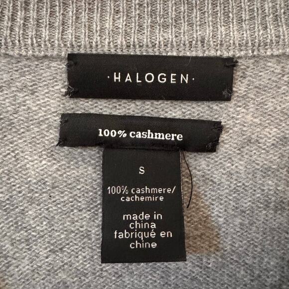 Halogen Star 100% Cashmere Sweater Gray Size Small - Picture 7 of 9